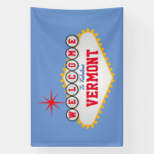 Las Vegas stijl Welkom bij geweldige jouw tekst Spandoek (Verticaal)