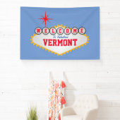 Las Vegas stijl Welkom bij geweldige jouw tekst Spandoek (Insitu)