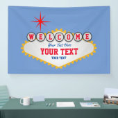 Las Vegas stijl Welkom in jouw tekst Spandoek (Beurs)