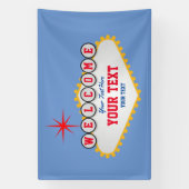 Las Vegas stijl Welkom in jouw tekst Spandoek (Verticaal)