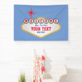 Las Vegas stijl Welkom in jouw tekst Spandoek (Insitu)