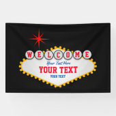 Las Vegas stijl Welkom in jouw tekst Spandoek (Horizontaal)