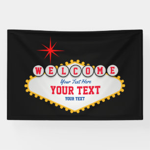 Las Vegas stijl Welkom in jouw tekst Spandoek