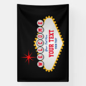 Las Vegas stijl Welkom in jouw tekst Spandoek (Verticaal)