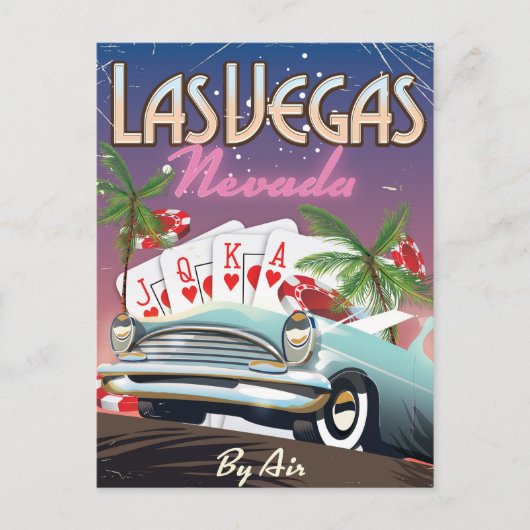 Las Vegas  stijlvakantie-poster Briefkaart (Voorkant)