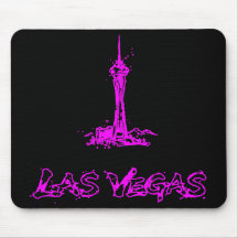 Las Vegas Stratosphere Neon Roze Schets Muismat
