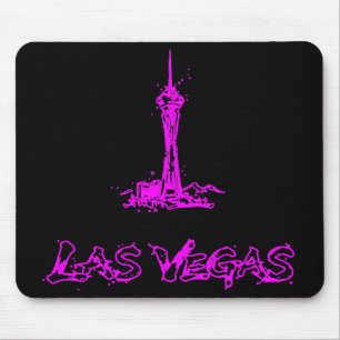 Las Vegas Stratosphere Neon Roze Schets Muismat