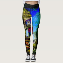 Las Vegas Street Scene Leggings