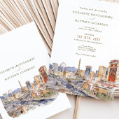 Las Vegas Streets Sin City Wedding Invitation Kaart