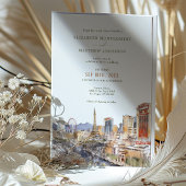 Las Vegas Streets Sin City Wedding Invitation Kaart