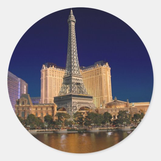Las Vegas Strip 5 Ronde Sticker (Voorkant)