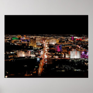 Las Vegas Strip Aerial Photo Poster Print