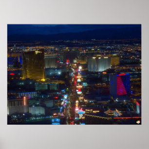 Las Vegas Strip Aerial Photo Poster Print