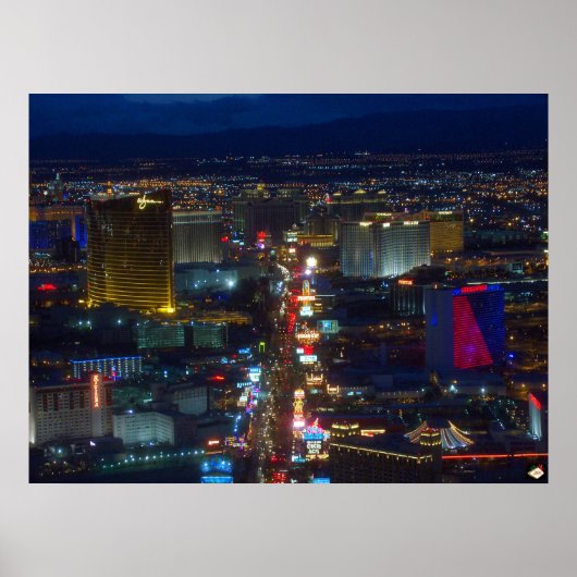 Las Vegas Strip Aerial Photo Poster Print (Voorkant)