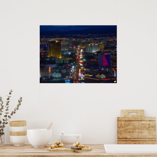Las Vegas Strip Aerial Photo Poster Print (Keuken)