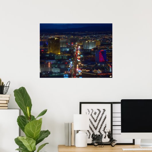Las Vegas Strip Aerial Photo Poster Print (Thuiskantoor)