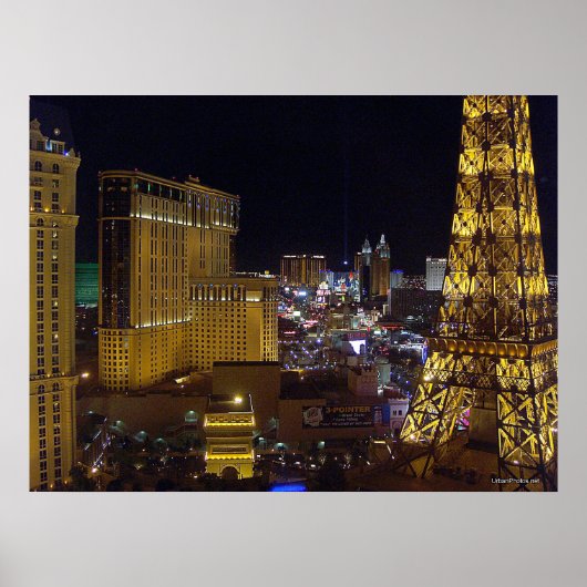 Las Vegas Strip & Aladdin Poster Print (Voorkant)
