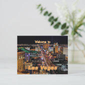 Las Vegas Strip at Night Briefkaart (Staand voorkant)