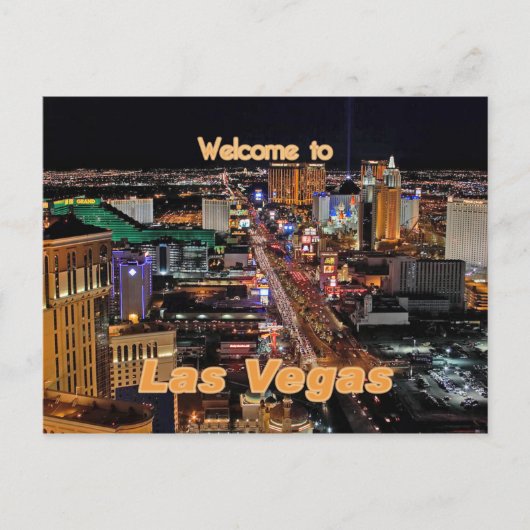 Las Vegas Strip at Night Briefkaart (Voorkant)