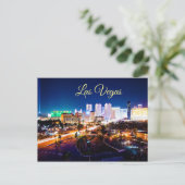 Las Vegas Strip at Night Briefkaart (Staand voorkant)
