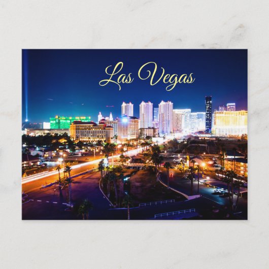 Las Vegas Strip at Night Briefkaart (Voorkant)