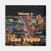 Las Vegas Strip at Night Magneet (Voorkant)