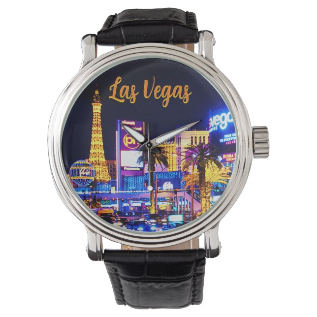 Las Vegas Strip at Night Watch Horloge (Voorkant)