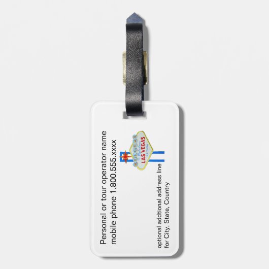 Las Vegas Strip Bagagelabel (Achterkant verticaal)