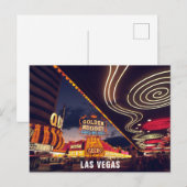 Las Vegas Strip bij Night Casino Neon Lights Briefkaart (Voorkant / Achterkant)