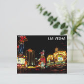 Las Vegas Strip bij Night Casino Neon Lights Briefkaart (Staand voorkant)