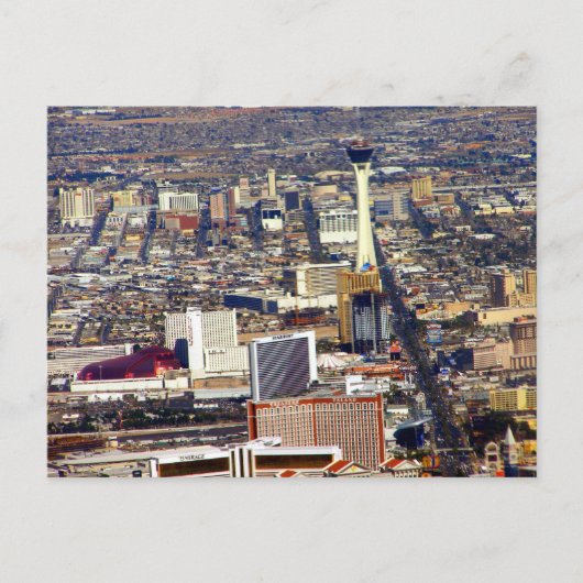 Las Vegas Strip & Downtown Aerial Afbeelding Brief Briefkaart (Voorkant)