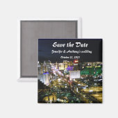 Las Vegas Strip Foto Bruiloft Datum Plannen Magneet (Voorkant / Achterkant)