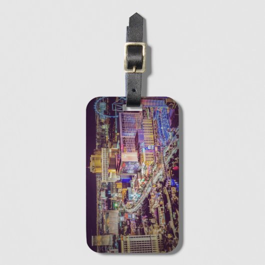 Las Vegas strip gestileerd Bagagelabel (Voorkant (verticaal))