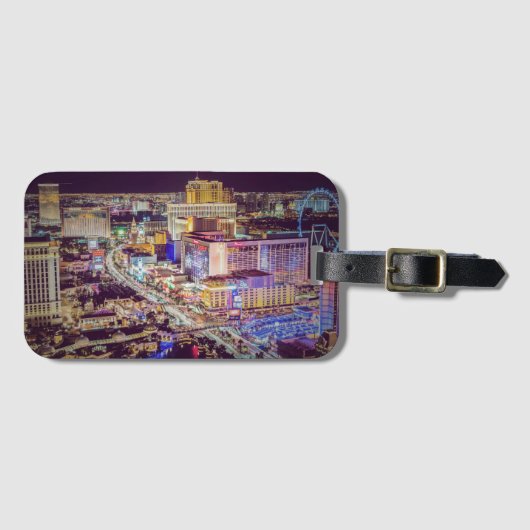 Las Vegas strip gestileerd Bagagelabel (Voorkant (horizontaal))