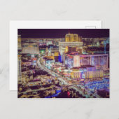 Las Vegas strip gestileerd Briefkaart (Voorkant / Achterkant)