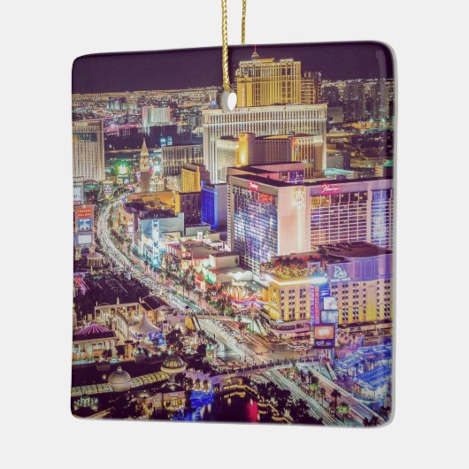 Las Vegas strip gestileerd Keramisch Ornament (Links)