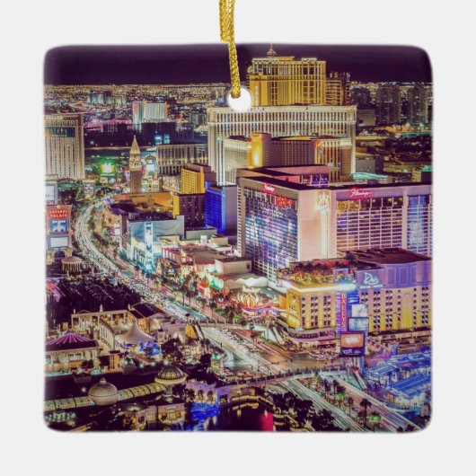 Las Vegas strip gestileerd Keramisch Ornament (Voorkant)