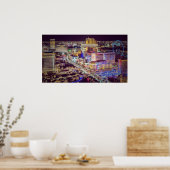 Las Vegas strip gestileerd Poster (Keuken)