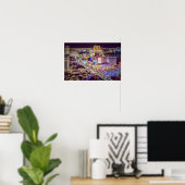 Las Vegas strip gestileerd Poster (Thuiskantoor)
