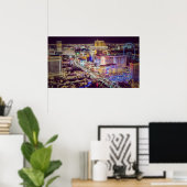 Las Vegas strip gestileerd Poster (Thuiskantoor)