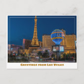 Las Vegas Strip Lights 's nachts Briefkaart (Voorkant)