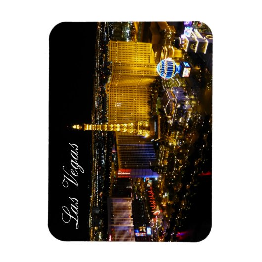 Las Vegas Strip, Luchtfoto, Nachtverlichting Magneet (Verticaal)