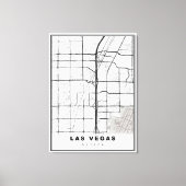 Las Vegas Strip Map Canvas Afdruk (Voorkant)