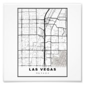 Las Vegas Strip Map Foto Afdruk (Voorkant)