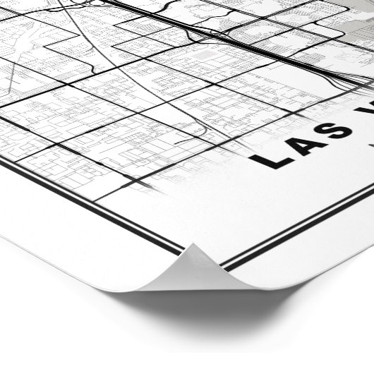 Las Vegas Strip Map Poster (Hoek)