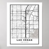 Las Vegas Strip Map Poster (Voorkant)