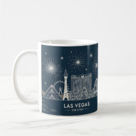 Las Vegas Strip Nevada Skyline Art Cityscape Koffiemok