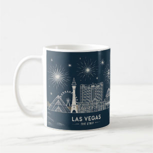Las Vegas Strip Nevada Skyline Art Cityscape Koffiemok