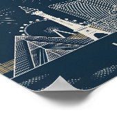 Las Vegas Strip Nevada Skyline Art Cityscape Poster (Hoek)