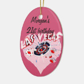 Las Vegas Strip op maat Keramisch Ornament (Links)